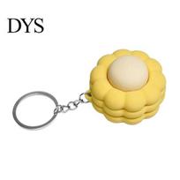 3D Printed Pendant Corn Shape Fidget Toy, Decompression Button Pendant, Keychain Stress Relief Smooth Texture Keyring, for Students Adults Backpack Corn yellow