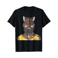 LeBron James spoof funny cat graphics 100%cotton unisex shirt 2026 O-neck Men's Y2k Short Slee L