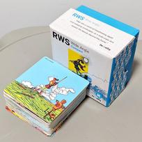 RWS Wide Angle Tarot - Compact Edition 78 Pcs Cards + 2 Specials Frame Cards Double-embossed 7*7cm in Two-piece Rigid Box mėlyna