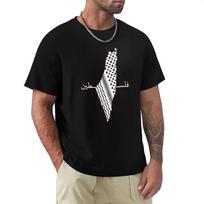 Palestine Map Keffiyeh Graphic T-shirt S black