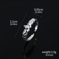 Anime Frieren:Beyond Journey's End Rings Anime Character Frieren  Adjustable Mirror Lotus Rings For Unisex Hand Charm Gifts white