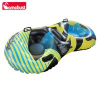 Pripučiamas sniego rogutės su dvigulėmis vietomis, tvirtas, dviejų asmenų, žiemos žaislas, storas PVC žiedas su tvirtomis rankenomis Double Seats(190x100cm) black