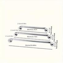 Nerūdijančio plieno vonios rankena, neslystanti saugos rankena dušui, tualetui ir sienai atremti, nerūdijančio plieno 30CM-2PC