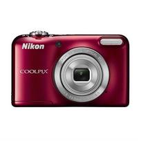 Nikon COOLPIX L31 skaitmeninis fotoaparatas, raudonas - 16,14 MP, 5x optinis priartinimas, maitinamas AA baterijomis, HD 720p vaizdo įrašas