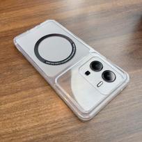 Case for Vivo Y35 Wireless Charging Magnetic Ring Casing Anti-Fingerprint Matte Cover Vivo Y35 4G