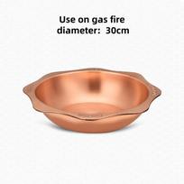round pure Copper round Hot Pots Dual Flavor Hot Pot Integrated Mandarin soup Pot Chinese chongqing Hotpots Chafing Dish buffet