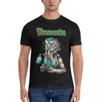 Men's Awesome Action T Shirt Terraria Cotton Tops Unique Short Sleeve Round Collar Tees Graphic M black