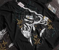 Obanai Iguro Marškinėliai Kimetsu No Yaiba, Anime Nezuko Tanjiro Marškinėliai Visų Dydžių 3XL black