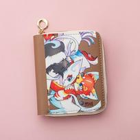 Anime short wallet teen fashion simple change bag card bag wallet 11*8.5*2 gray