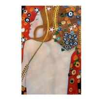 Elegant Gustav Klimt Freyas Tears Kiss Canvas Wall Art  Classic Painting Prints for Living Room Decor Posters  Pictures 30x45cm No Frame beige