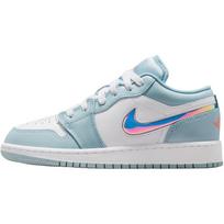 Air Jordan 1 Low SE GS Vandenyno palaima Atominė rožinė Vaikams sportbačiai Mėlyni balti IM4422-400 37.5 white
