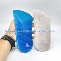2CM Gel Height-Boosting Insole with TPE U-Shaped Heel Cushion for Shock Absorption and Bounce Small 35-40 mėlyna
