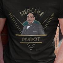 Hercule Poirot Art Deco Inspired Unisex T-Shirt The Belgian Detective T-Shirt M gray