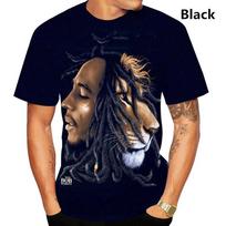 Bob Marley Hip-hop Rock Singer 3D Print Sports Quick-dry Breathable Men T-shirt Outdoor Street Fashion Casual Short-sleeve Top XXS