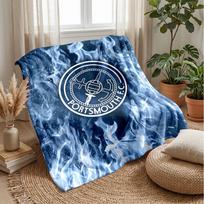 Portsmouth FC Soft Flannel Fleece Blanket Lightweight Cozy Warm Throw Blanket For Sofa Bed Home Decor 75x90cm