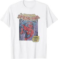 Marvel Spider-Man Classic Amazing Spider-Man Comic T-Shirt Medium balta
