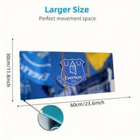 Everton Mouse Pad, Large Gaming Desk Mat, Non-slip XXL Mousepad for Laptop & Tablet, Mini PC Playmat with Stitched Edges 30cmx60cm(11.8x23.6inch) blue