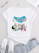 The Jetsons Cartoon Family Graphic T-shirt M white
