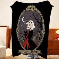 Drama Chilling Adventures of S-Sabrina Throw Flannel Throw Blanket, Lightweight Cozy, Durable Washable cute Cool Size: 130*170cm, Weight: 280 GSM gray