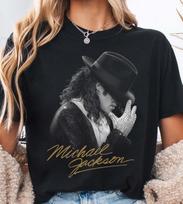 Michael Jackson Vintage 90-ųjų Stiliai, Pop Karaliaus Marškinėliai M gray