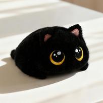 Pangdudu Chubby Plush Cat Super Soft Down Cotton Stress Relieving Healing Round Eye Stacking Toy Home Decoration For Adults