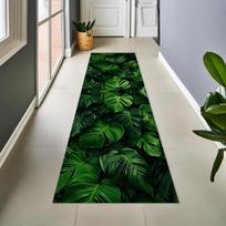 Atogrąžų augalų lapai Žalia Monstera Pusapvalis kilimėlis Kilimas Namų dekoracija Virtuvė Koridorius Ilgas praėjimas Neslystantis Patvarus 40X120CM