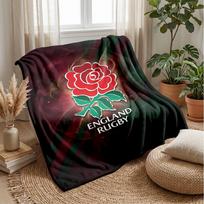 England Rugby Flannel Fleece Blanket Cozy Warm Throw Blanket For Couch Bed Travel All Season Use 75x90cm