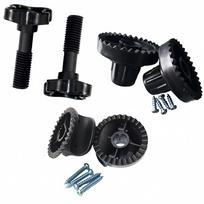 Terasinės sūpynės dalys 11x8x7cm Juodo plastiko Geležinis stogelio rėmas   Atsparus dilimui Atsarginių dalių rinkinys Lauko verandos sūpynių priedams black