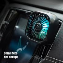 1 vnt. Automobilio oro išleidimo angos ventiliatorius USB aušinimo ventiliatorius LED spalvos USB įkrovimo lemputė 3 greičio reguliavimas Automobilio priedai Automobilio oro išleidimo angos ventiliatorius Kondicionierius Ventilador black