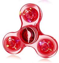 Led Light Up Fidget Spinner Luminous Finger Toy Hand Spinner Stress Reduction And Anxiety Relief Party Favors For Kids Adults red
