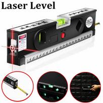 Aliuminio lydinio matavimo juosta gulsčiukas lazeris horizontali vertikali linija liniuotė black