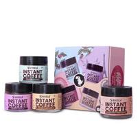 Bevzilla 25 Grams X 4 Flavoured Instant Coffee Powder Pack of Colombian Gold, Hazelnut, French Vanilla & English Butterscotch |Enjoy Hot & Cold gray