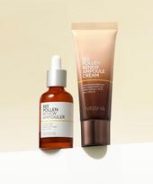 MISSHA Bee Pollen Renew Ampouler & Ampoule Cream Set – Firming & Vitality Care Skincare Duo beige