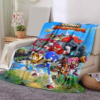 1 vnt. Sonic the Hedgehog filmo Sonic Knuckles Tails Chaotix namų dekoras pledas, sofos užtiesalas, lauko .B072 80x120cm gray
