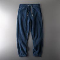 Polar Fleece Casual Thickening Sportswear Sweatshirt Set Pants Blue 2XL black