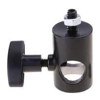 Rapid Adapter Convert For Light Stand Speedlight 3/8 Inch Stud To 1/4 Inch Thread Mount Bracket Adapter Photo Studio black