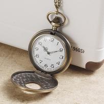 Vintage Pattern Pocket Watch Roman Numeral Necklace Pocket Watch Souvenir Vintage Classic Quartz Watch Tuo Watch gray