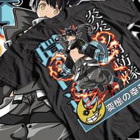 Anime Fire Force T-shirt, Tamaki Kotatsu Tee, Skitaru Shonen Firefighters Shirt, S