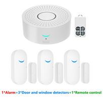 Tuya WiFi išmanioji namų signalizacijos sistema 433MHz įsilaužimo signalizacijos sirena Išmaniojo gyvenimo programėlės valdymas Belaidžių namų signalizacijos sistemos rinkiniai white