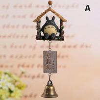 Animacinių filmų Totoro vėjo varpeliai Dovanų papuošimas Namų vėjo suktuko namų dekoras black