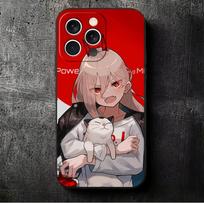 Anime Character Power CSM Soft Phone Case for iPhone 16 16E 17 Air 15 Pro Max 14 Plus 13 Mini 11 12 7 Black Cover Back Shell iPhone 17 Pro
