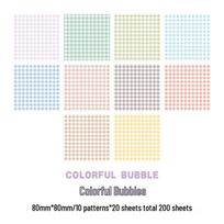 Grid Element Series: 200-Sheet Fresh Plaid Sticky Notes Journal white