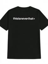 Casual Crew Neck T-shirt with  thisisneverthat  Print - Black M įvairiaspalvis