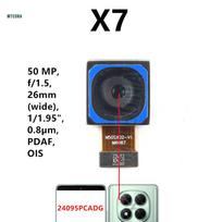 Main Rear Back Camera For Xiaomi Poco X7 Pro Camera Module Backside View Replacement Spare 50MP (wide) 24095PCADG ,2412DPC0AG For Poco X7 black