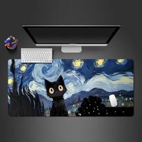 Anime creative art Abstract cat XXL Large Mouse Pad Game Home Cool Mouse Pad Notebook Desktop Computer Accessories Game Desk Pad 30cmx60cm(11.8x23.6inch)