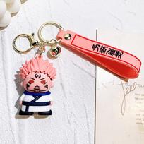 Anime Jujutsu Kaisen Gojo Satoru Doll Plush Keychain Backpack Charm Cute Figure Toy Gift For Boys Girls Cosplay Fans pink