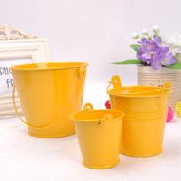 Tinplate Iron Flower Pot Iron Art Tinplate Water Bucket Flower Barrel Miniatures  Home S