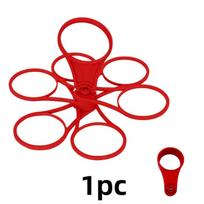 1Pcs Collapsible Rotatable Portable Cup Holder - 6-Cup Plastic Carrier For Party Wine & Coffee Cups Creative Tote Rack A1 red