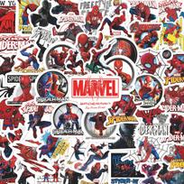 Marvel Žmogus-voras Geležinis žmogus Lipdukai 63 vnt. Vandeniui atsparūs Animaciniai Grafiti Lipdukai Nešiojamam kompiuteriui, Bagažui, Automobilio Šalmui, Pasidaryk pats Dovana