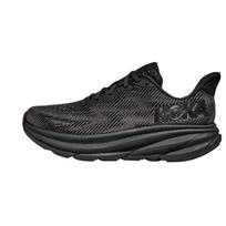 Hoka One One Clifton 9 Wide Rebound Cushioning Fabric Low Top Marathon Training Running Shoes Women sneaker Black 1132211-BBLC 36 black